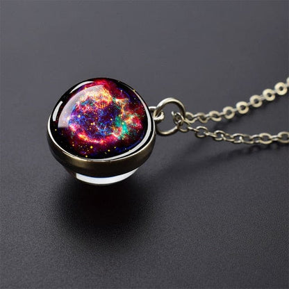 Horsehead Nebula Necklace Galaxy Space Planet Jewelry Glass Ball Necklace Astronomy Gift