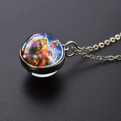 Horsehead Nebula Necklace Galaxy Space Planet Jewelry Glass Ball Necklace Astronomy Gift