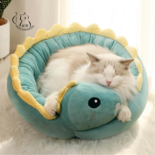 Cute Dinosaur Cat Bed