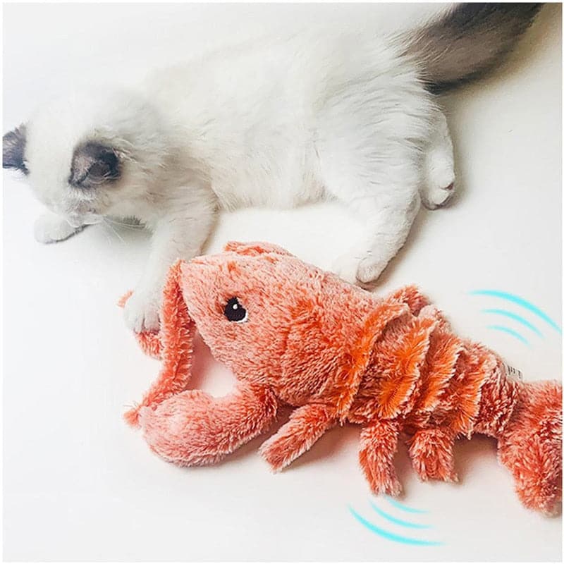 Pet Cat Toy USB Charging Simulation Electric Dancing Floppy Lobster Cat Toy.