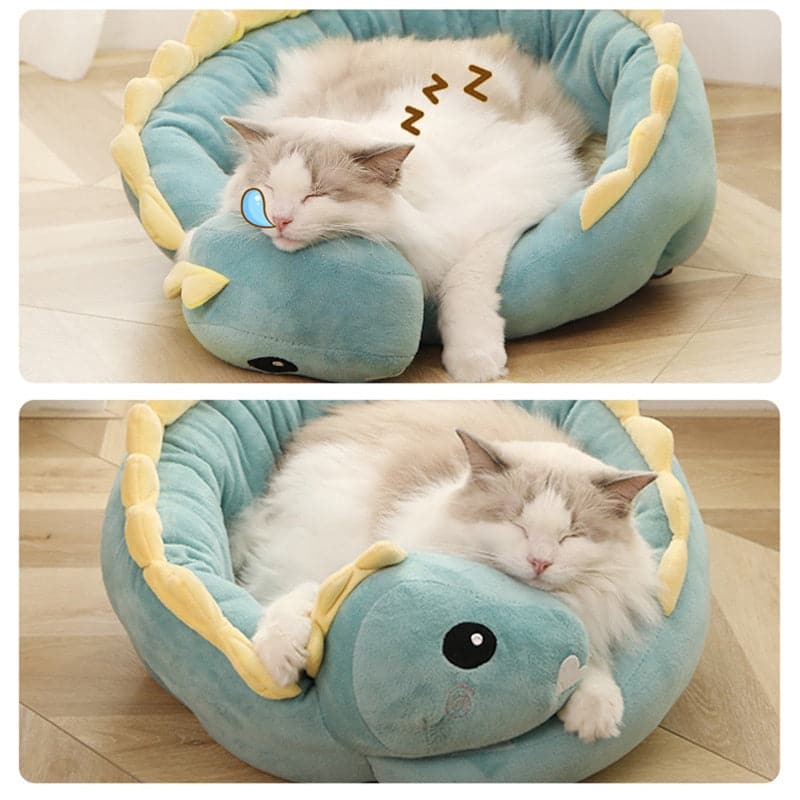 Cute Dinosaur Cat Bed