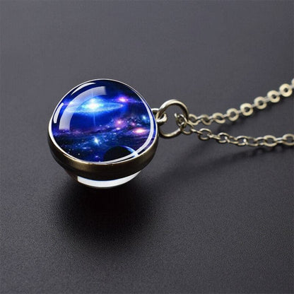 Horsehead Nebula Necklace Galaxy Space Planet Jewelry Glass Ball Necklace Astronomy Gift