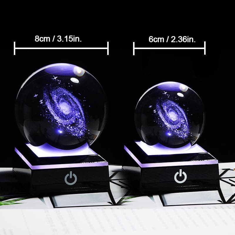 6/8cm Minarature Galaxy 3D Crystal Ball