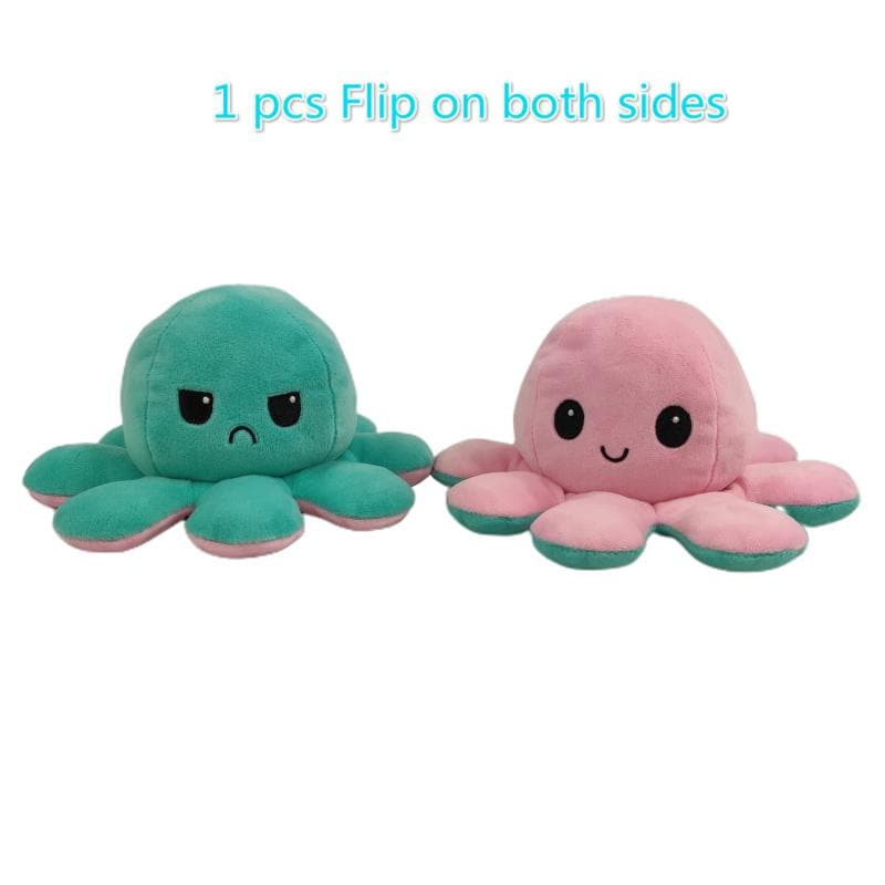 Reversible Flip Octopus Stuffed Plush Doll