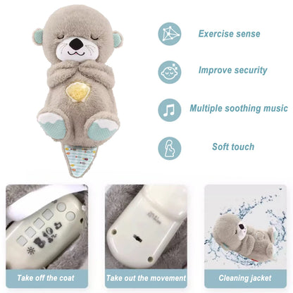 Schlummerotter Sleep Baby Plush Toys for Newborn Baby Infant Little Lamb Plush Gift Breathing Schlummer Otter Music Appease Gift