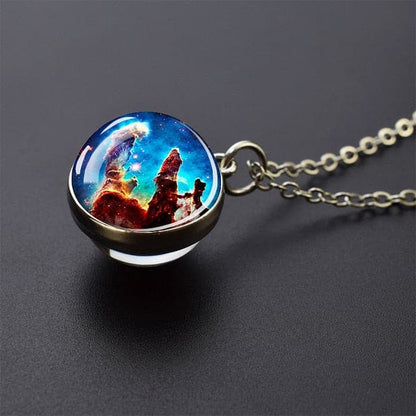 Horsehead Nebula Necklace Galaxy Space Planet Jewelry Glass Ball Necklace Astronomy Gift