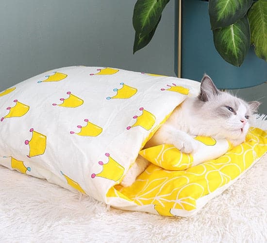 Sleeping Bag Cats Bed