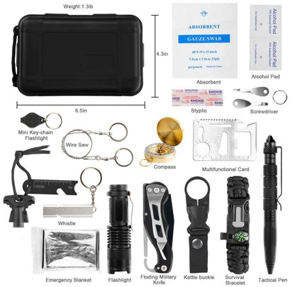 17 IN 1 Outdoor Survival Kit Set Camping Travel Multifunction Tactical Defense Equipment