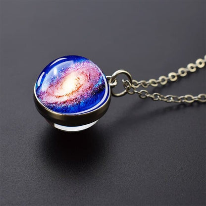 Horsehead Nebula Necklace Galaxy Space Planet Jewelry Glass Ball Necklace Astronomy Gift