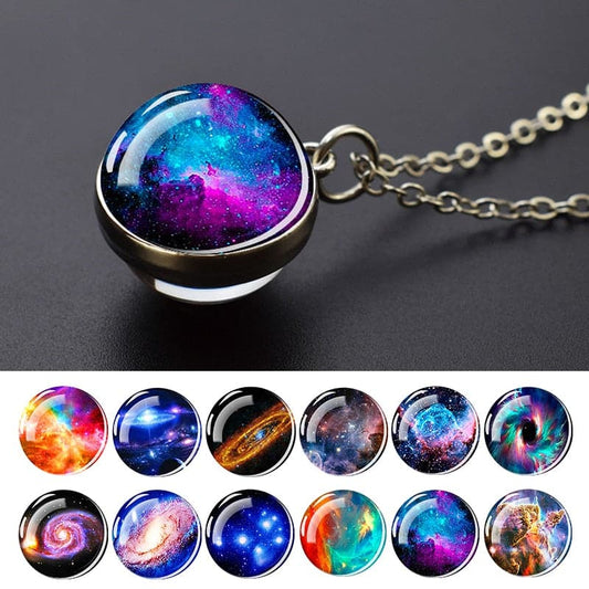 Horsehead Nebula Necklace Galaxy Space Planet Jewelry Glass Ball Necklace Astronomy Gift
