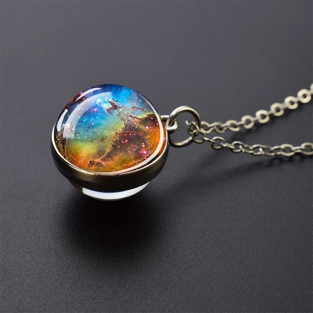 Horsehead Nebula Necklace Galaxy Space Planet Jewelry Glass Ball Necklace Astronomy Gift