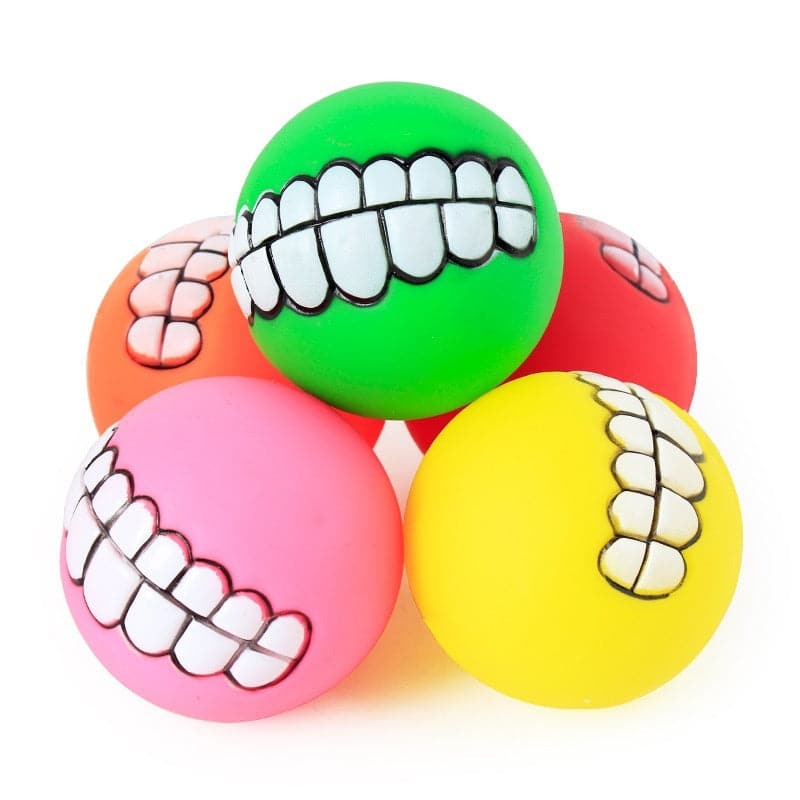 Pet Ball Teeth Silicon Chew Toys for Large Breeds