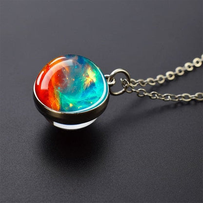 Horsehead Nebula Necklace Galaxy Space Planet Jewelry Glass Ball Necklace Astronomy Gift