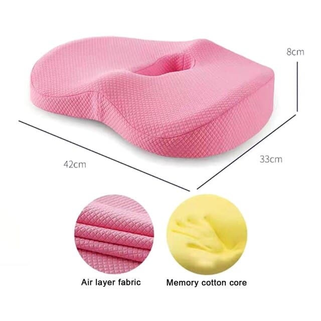 New Premium Soft Hip Support Pillow Memory Foam Massage Chair Mat for Home Coccyx Orthopedic Pillow for Office Car Durable